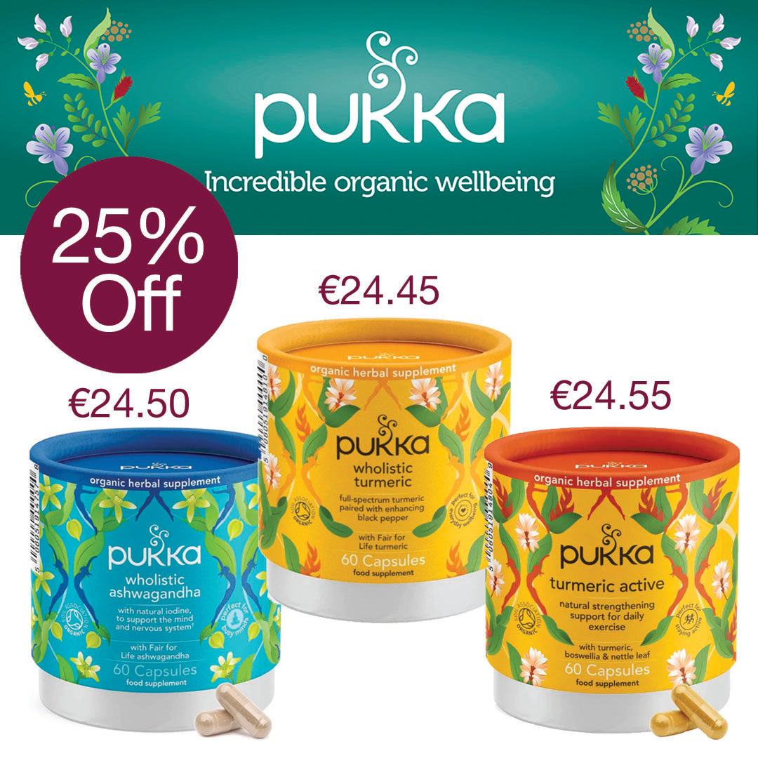 25% Off Pukka Organic Wellbeing Supplements