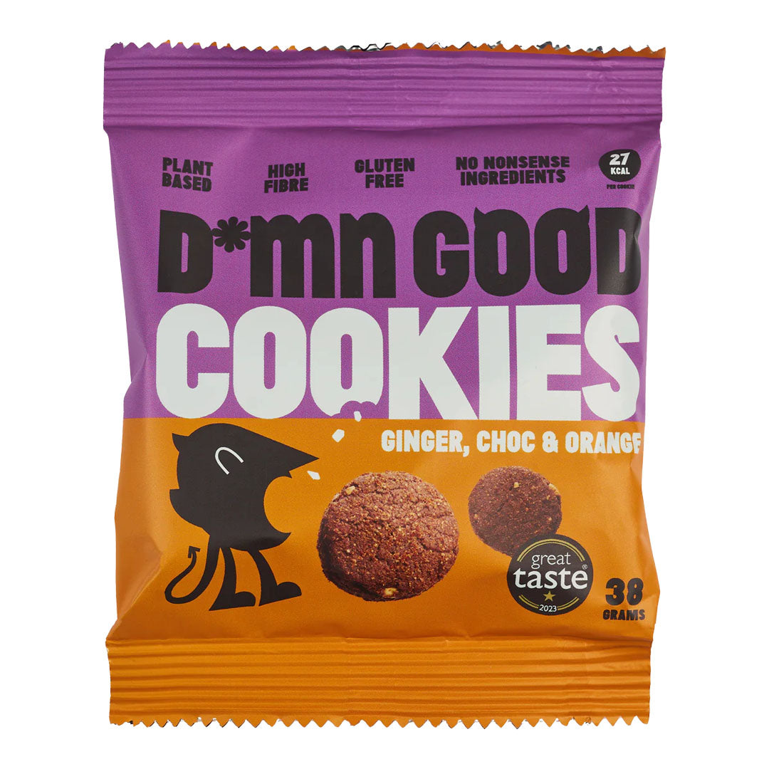 D*mn Good Cookies Ginger, Choc & Orange Cookies 70g