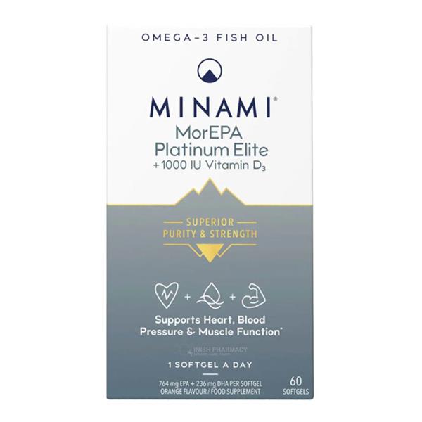 Minami MorEPA Platinum Omega 3 & Vitamin D3 60 Softgels