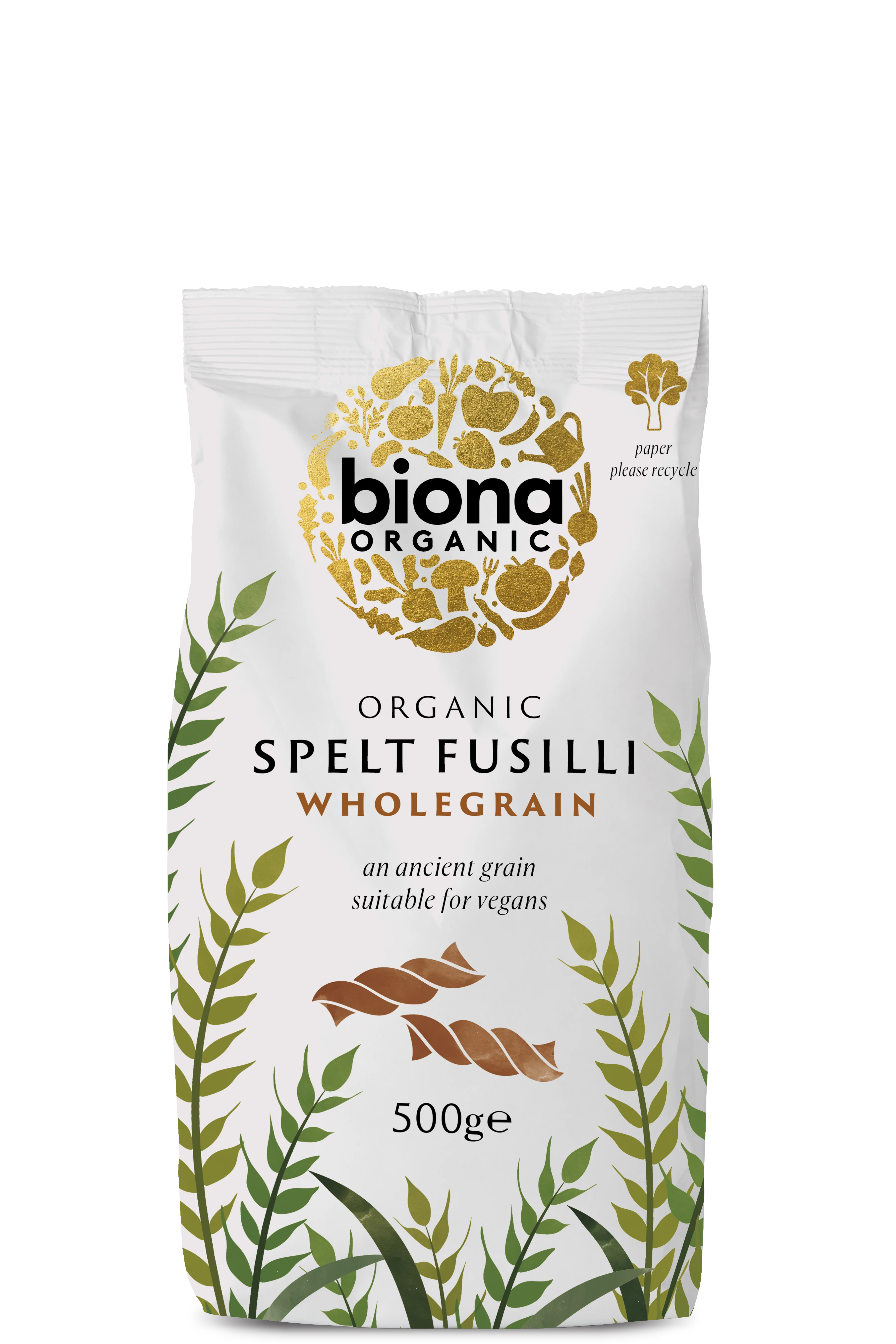 Biona Organic Wholegrain Spelt Fusilli 500g