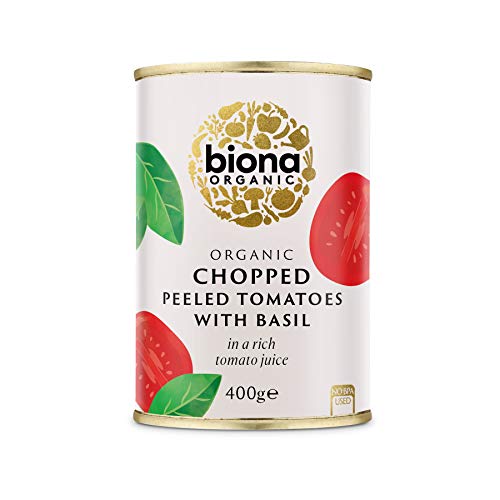 Biona Organic Chopped Tomatoes with Basil 400g