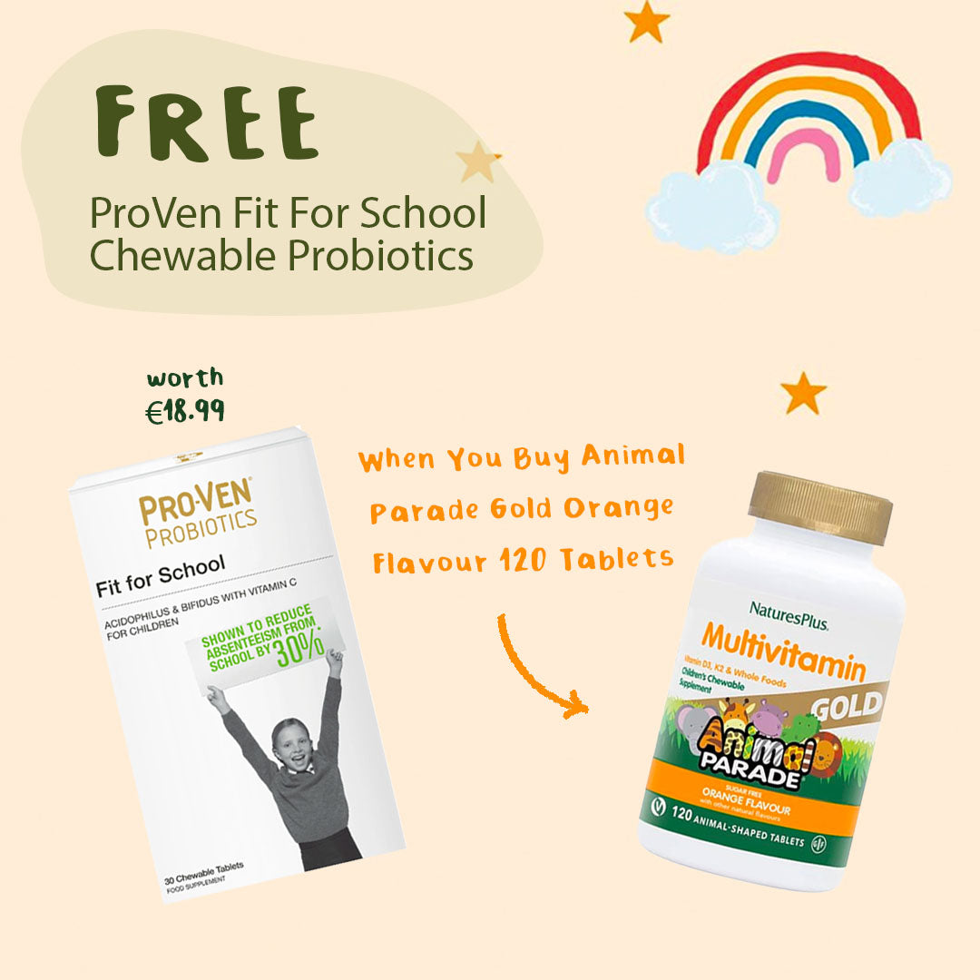 FREE ProVen Fit for School When You Buy Animal Parade Gold Orange 120 Tablets