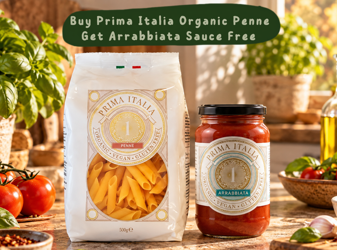 Free Prima Italia Arrabbiata Sauce 350g When You Buy Prima Italia Organic Penne Pasta 500g