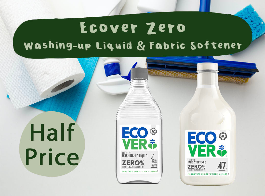 Half Price Ecover Zero Washing Up Liquid & Fabric Softener