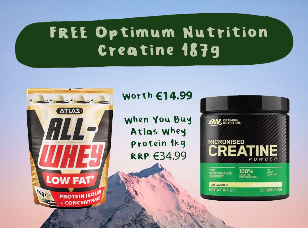 FREE Optimum Nutrition Creatine When You Buy Atlas Whey Protein
