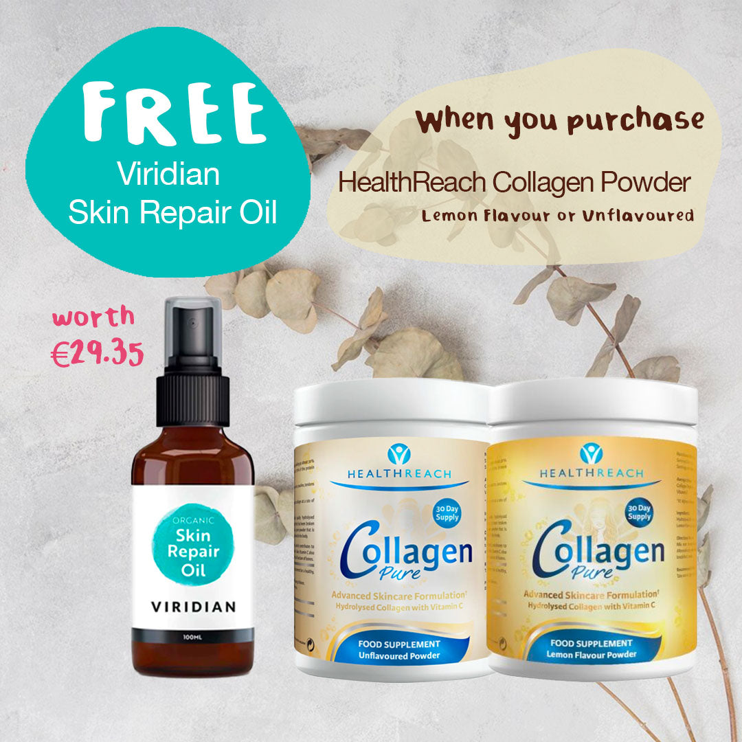 Free Viridian Repair Oil When You Buy Healthreach Collagen