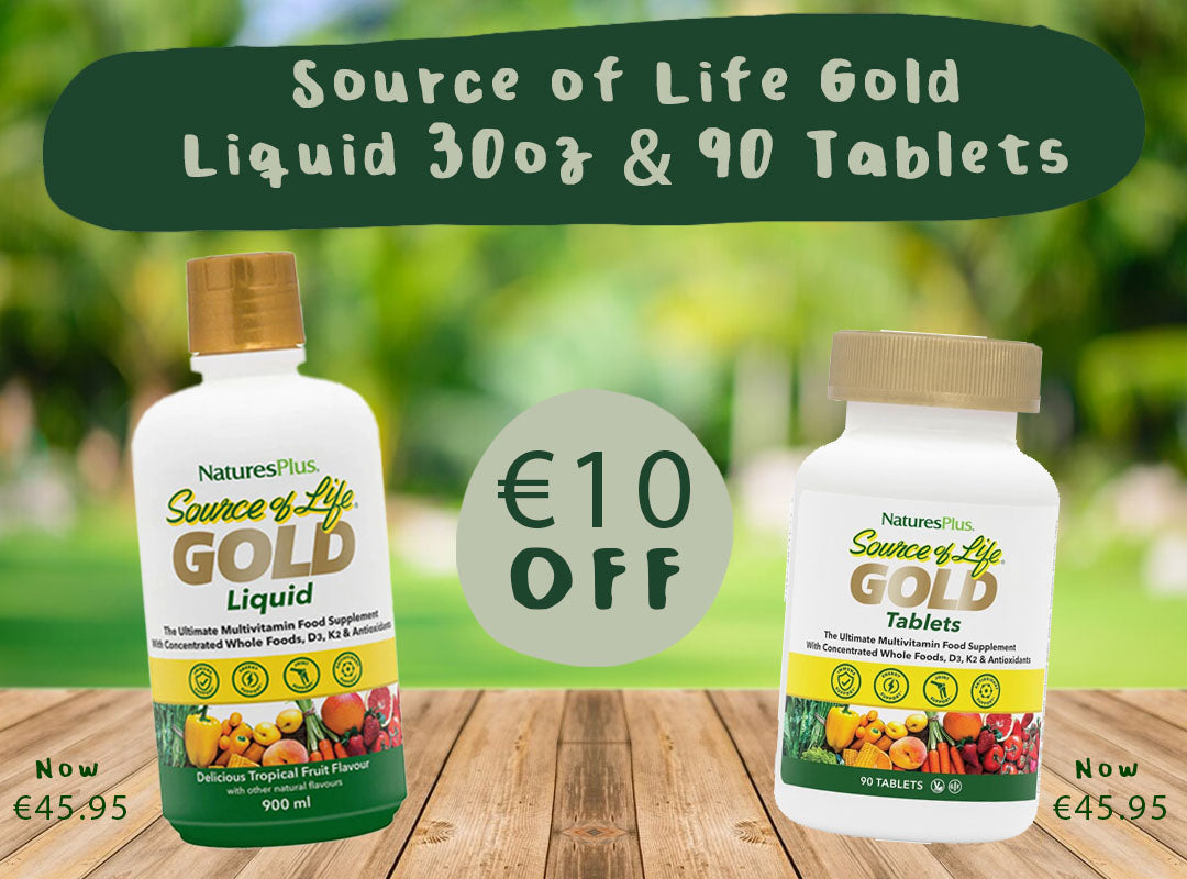 €10 Off Source of Life Gold 900ml & 90 Tablets