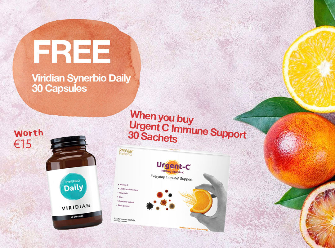 Free Viridian Synerbio Daily When You Buy Urgent C 30 Sachets
