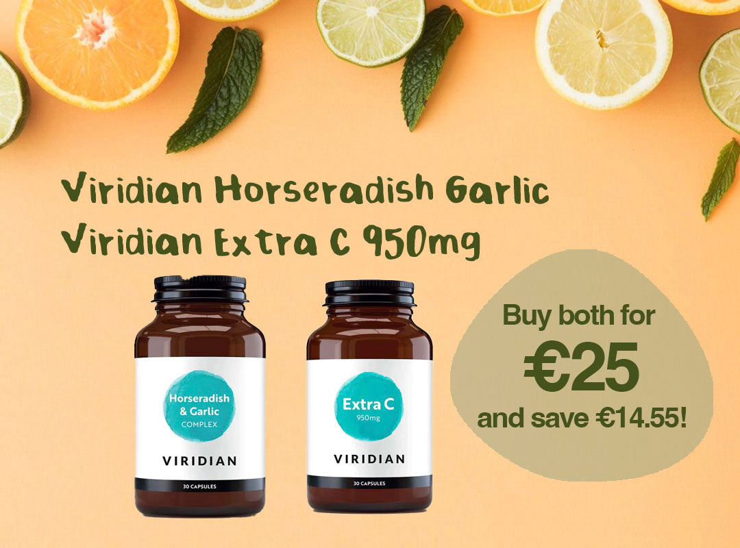 Get Viridian Horseradish Garlic Complex & Extra C 950mg for €25