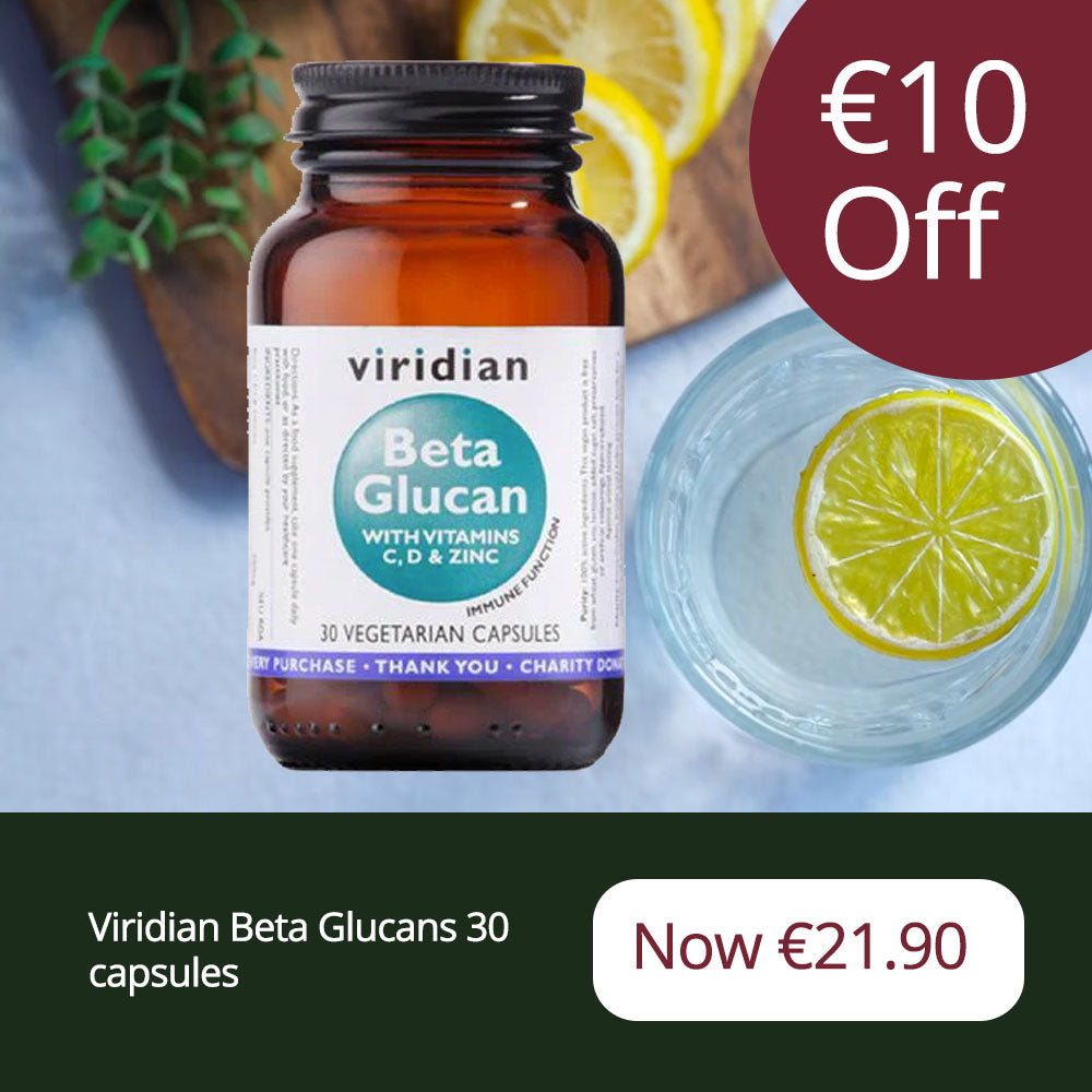 €10 Off Viridian Beta Glucans 30 Capsules- Now only €21.90!