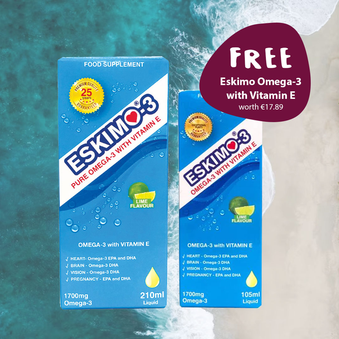 FREE Eskimo Oil with Vitamin E 105ml worth €17.89