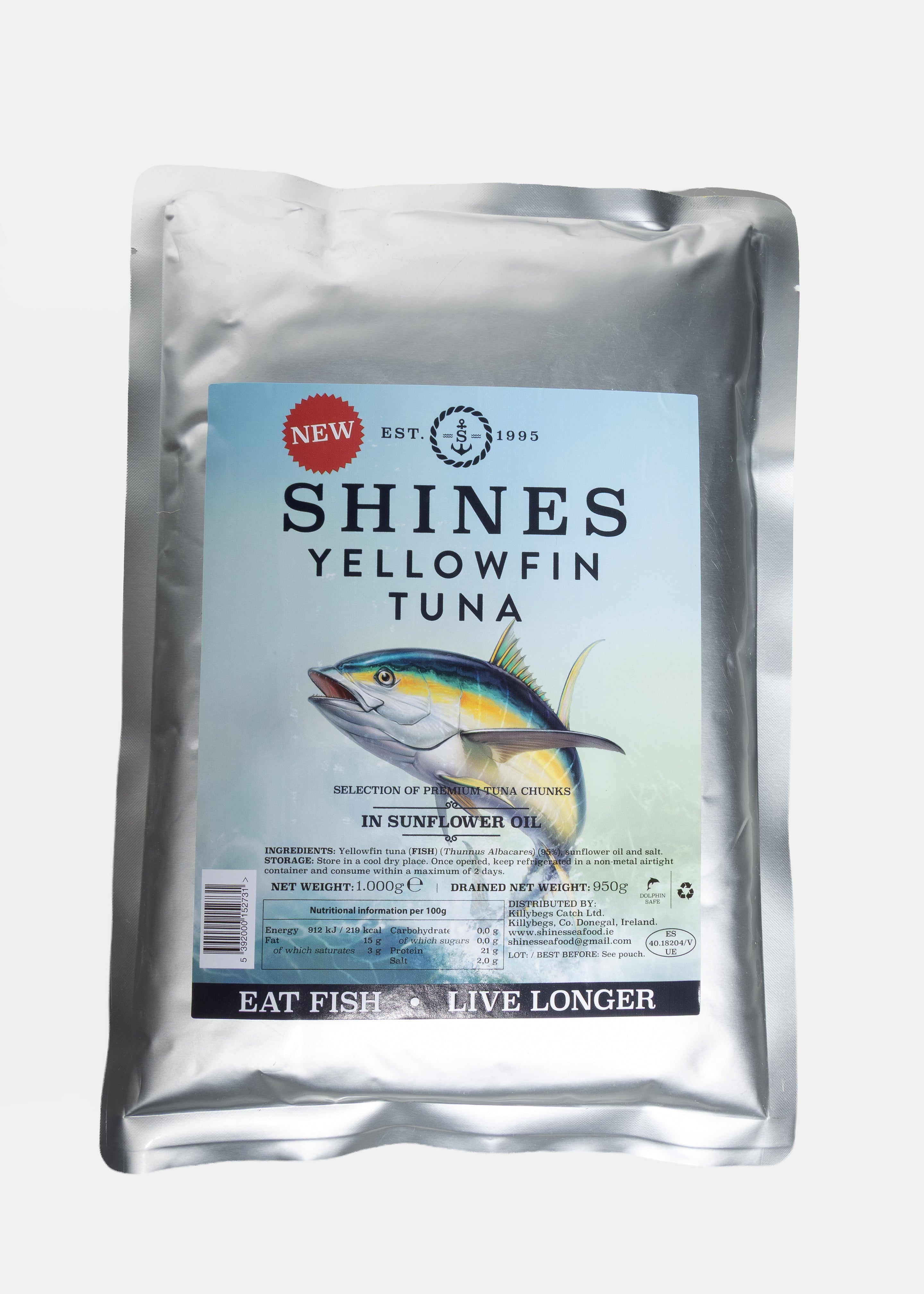 Shines Yellowfin Tuna in Sunflower Oil 1kg