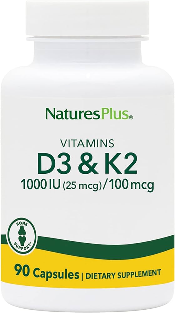 Natures Plus Vitamin D3&K2 90 Capsules
