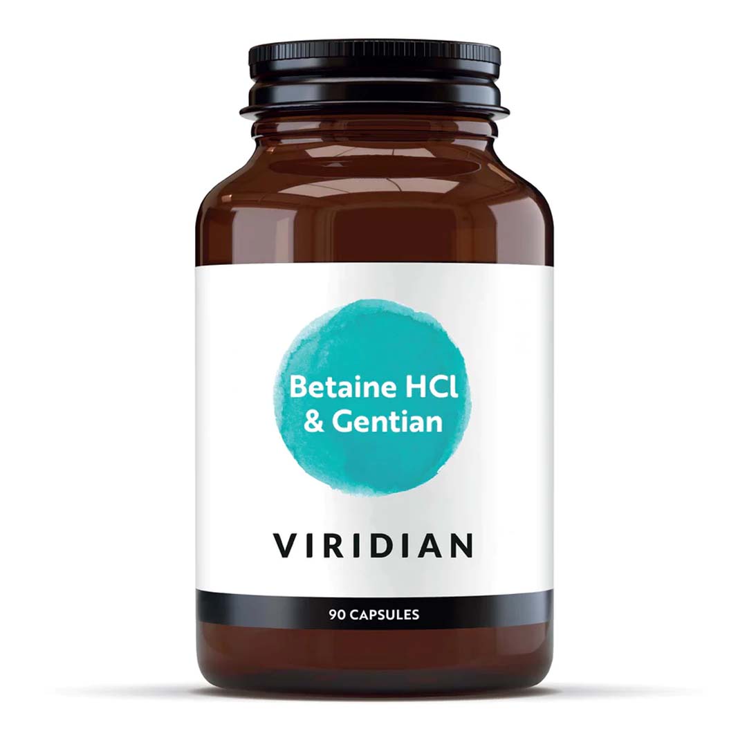 Viridian Betaine HCl With Gentian Root 90 Capsules