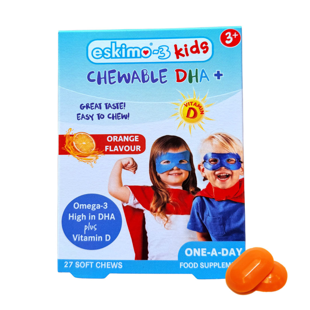 Eskimo 3 Kids Chewable DHA+ Orange Flavour 27 Chews