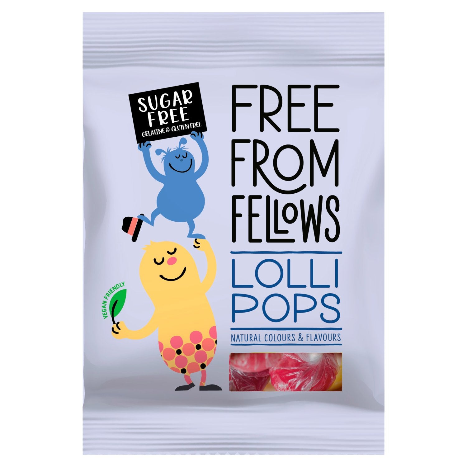 Free From Fellows Lollipops Cola & Strawberry 60g