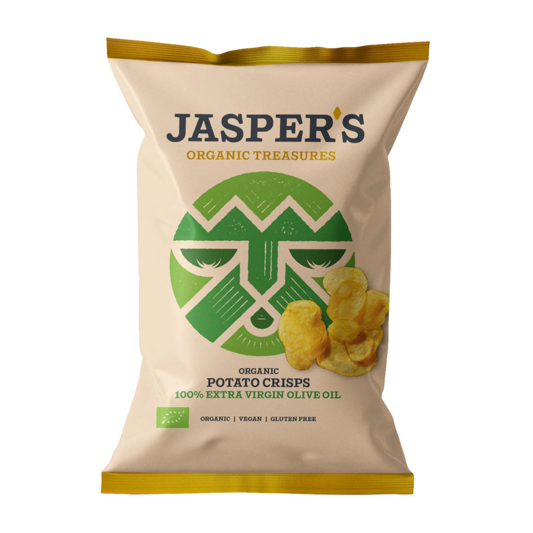 Jasper's Organic Crisps 100% Extra Virgin Olive Oil 100g