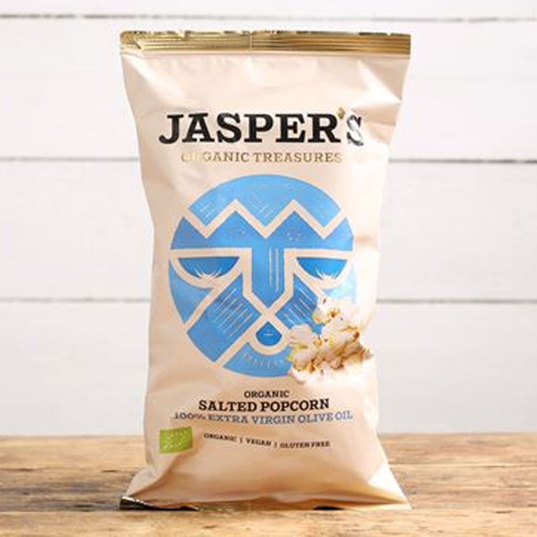 Jasper's Organic Salted Popcorn 100% Olive Oil 100g
