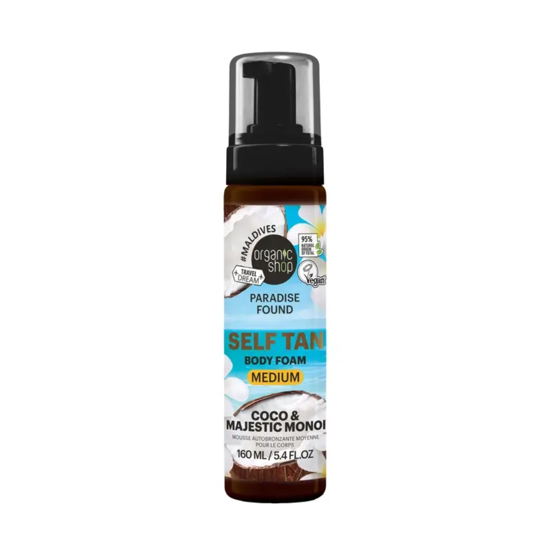Organic Shop Self Tan Body Foam Medium 160ml