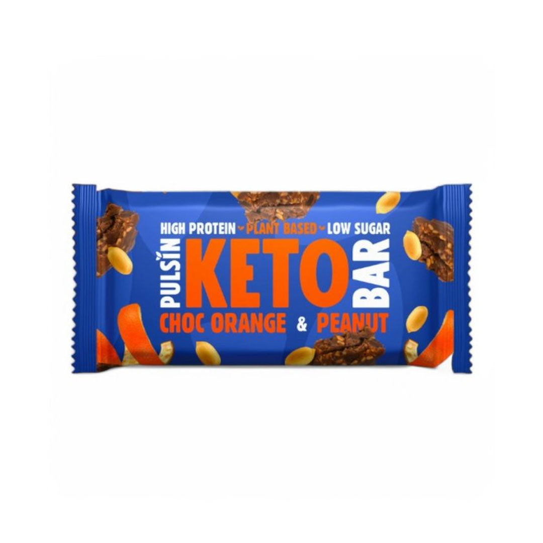 Pulsin Orange Choc and Peanut Keto Bar 50g