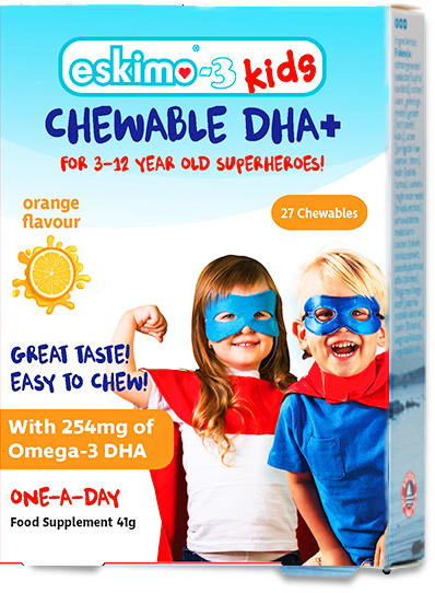 Eskimo 3 Kids Chewable DHA+ Orange Flavour