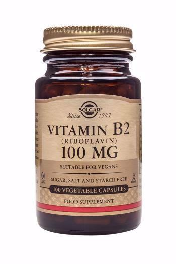 Solgar Vitamin B2 (Riboflavin) 100mg 100 vegetable capsules