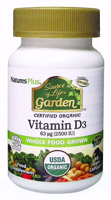 Natures Plus Garden of Life Vegan Vitamin D3 2500iu 60 Caps