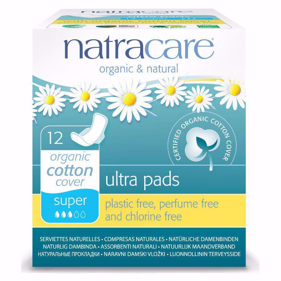 Natracare Super Ultra Pad with Wings 12s