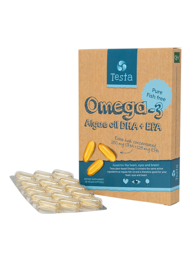 Testa Omega 3 Algae Oil DHA + EPA 60 softgels