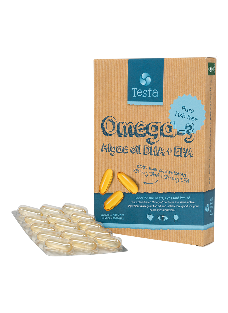 Testa Omega 3 Algae Oil DHA + EPA 60 softgels