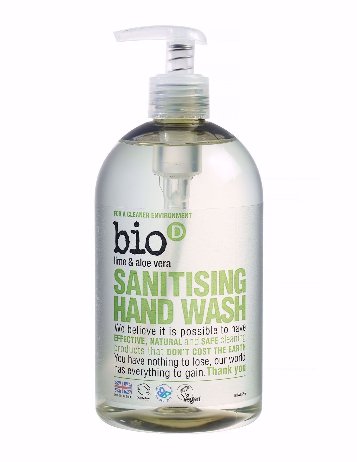 Bio D Lime & Aloe Vera Sanitising Handwash 500ml