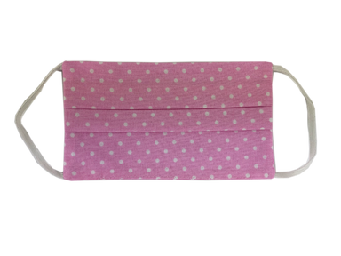 Reusable Cotton Face Mask - Pink Polka Dot