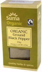 Suma Organic Ground Black Pepper 25g