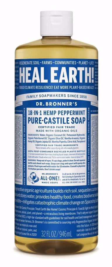 Dr Bronner's Castile Soap Peppermint 473ml