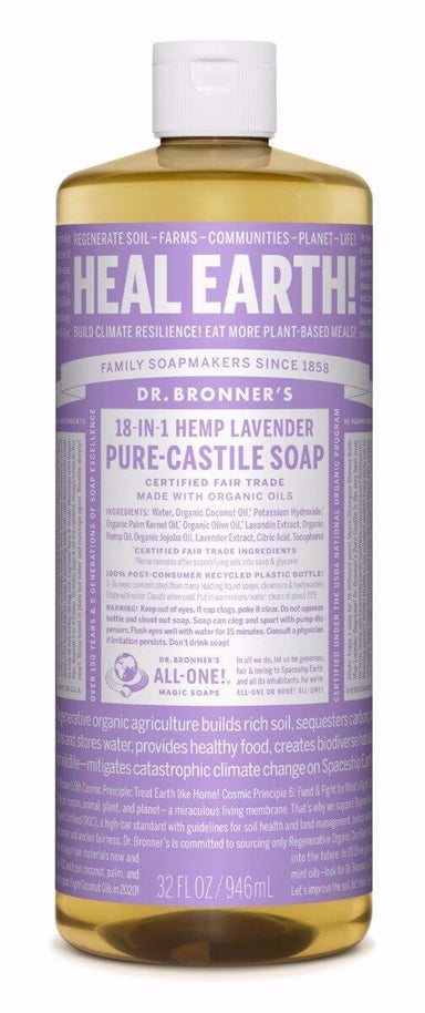 Dr Bronner's Castile Soap Hemp Lavender 472ml