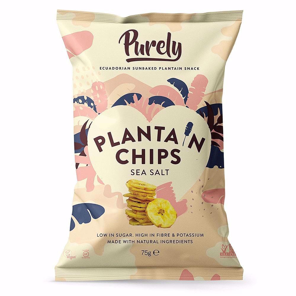 Purely Plantain Chips  Sea Salt 75g