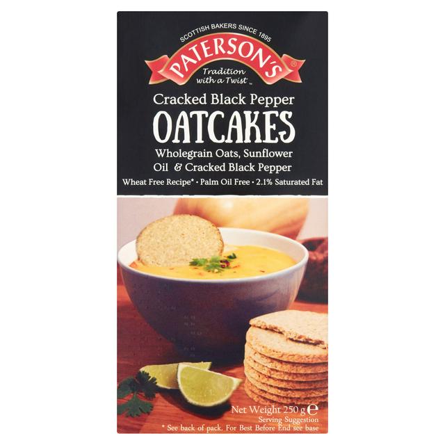 Patersons Pepper Oatcakes 250g