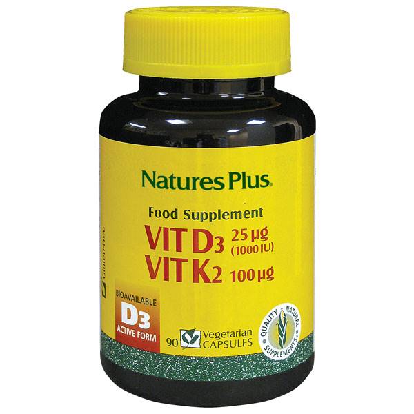 Natures Plus Vitamin D3&K2 90 Capsules