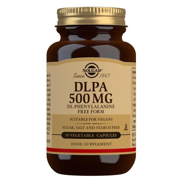 Solgar DLPA DL-Phenylalanine 500 mg Vegetable Capsules (50)