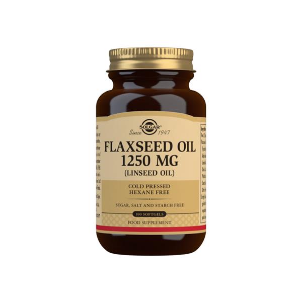Solgar Flaxseed Oil 1250mg 100 Softgels