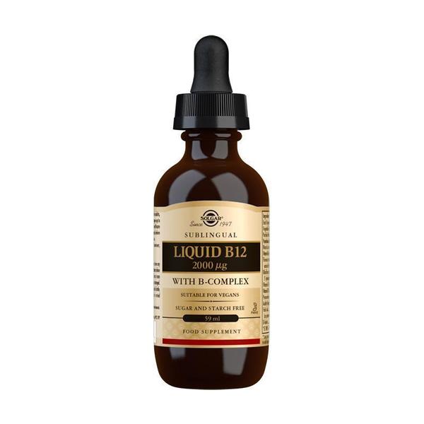 Solgar Liquid B12 2000ug with B-Complex 59ml
