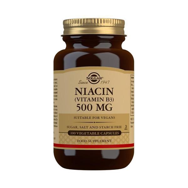 Solgar Niacin 500mg (Vitamin B3) 100 Capsules