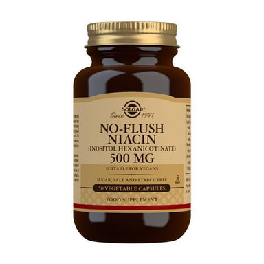Solgar No-Flush Niacin 500 mg (B3) 50 Capsules