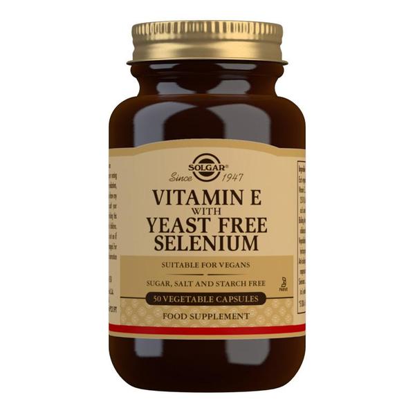 Solgar Vitamin E with Yeast Free Selenium 50 Capsules
