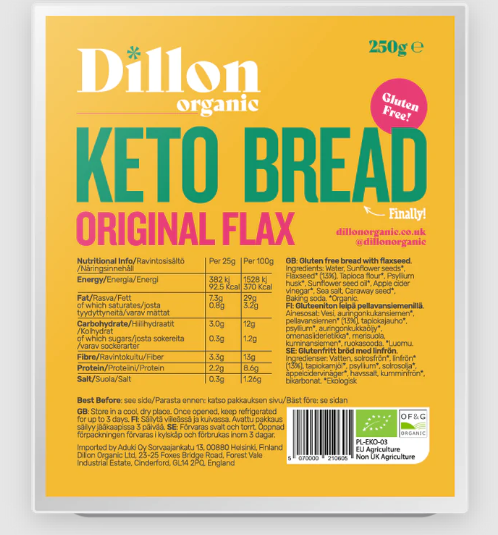 Dillon Organic Original Keto Bread 250g