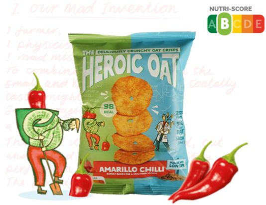 Heroic Oat Amarillo Chilli Crisps - Buy 2 for €2.50