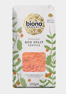 Biona Red Split Lentils 500g