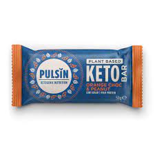 Pulsin Orange Choc and Peanut Keto Bar 50g