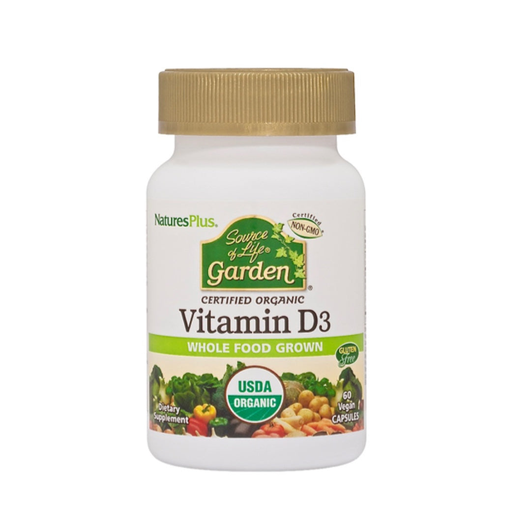 Nature's Plus Source of Life Garden Vitamin D3 & K2 60 Capsules
