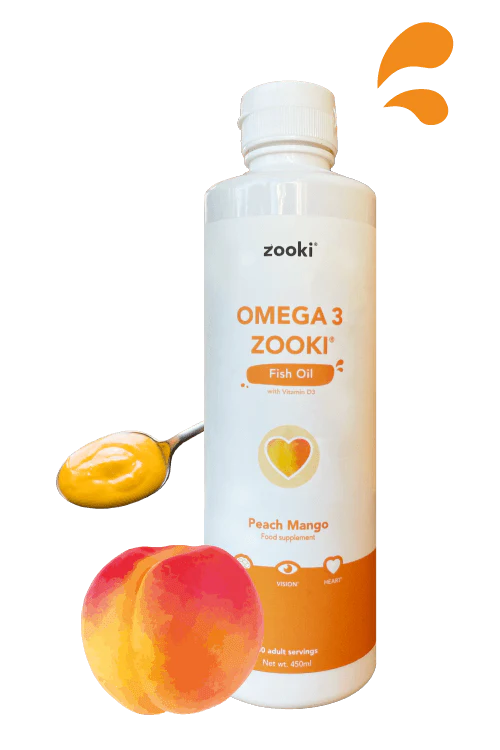 Zooki Omega 3 Fish Oil Peach Mango 450ml